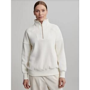 Varley Rhea Ottoman Half-Zip M cream